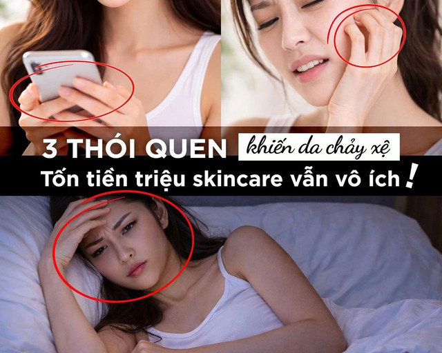 Tốn tiền triệu skincare vẫn v&ocirc; &iacute;ch: 3 th&oacute;i quen 'hủy diệt' khiến da chảy xệ - Ảnh 1.