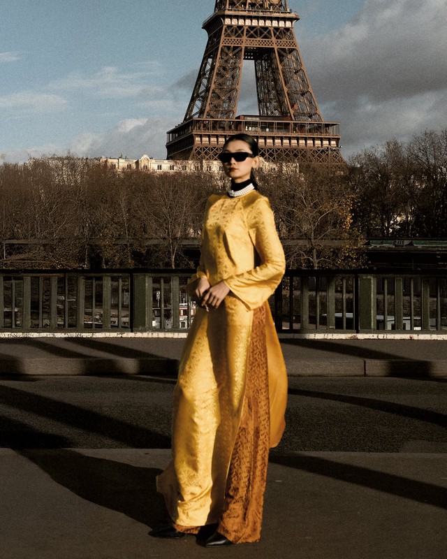 Áo dài Việt 'du xuân' quốc tế- Ảnh 3.