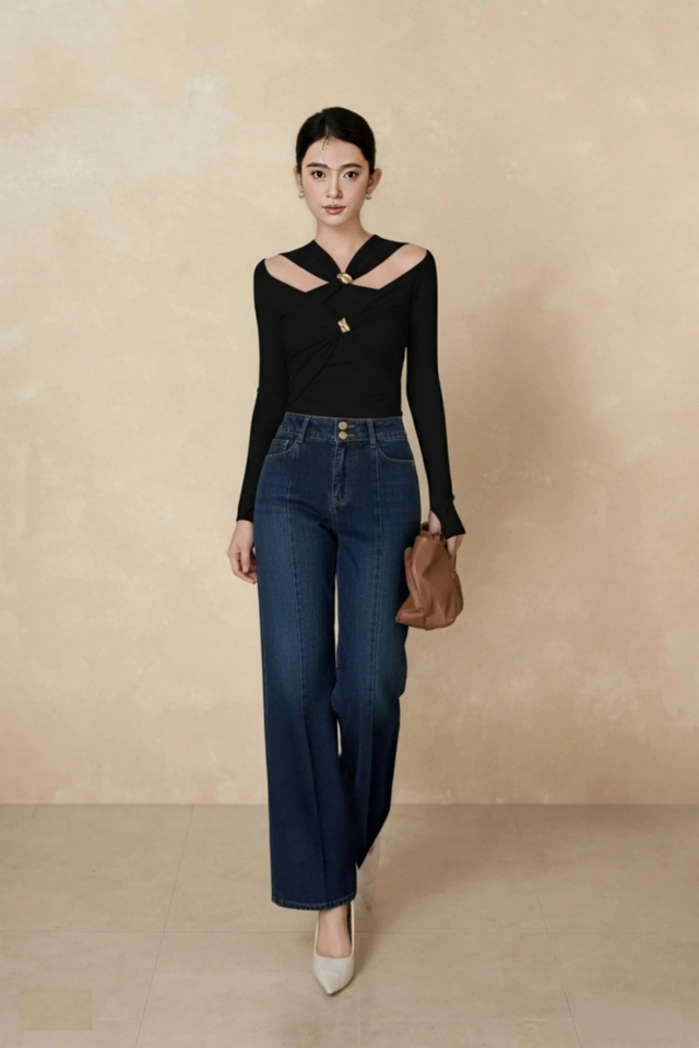 Diện áo cut out cùng quần tối màu, gợi cảm nhưng vẫn thanh lịch- Ảnh 5.