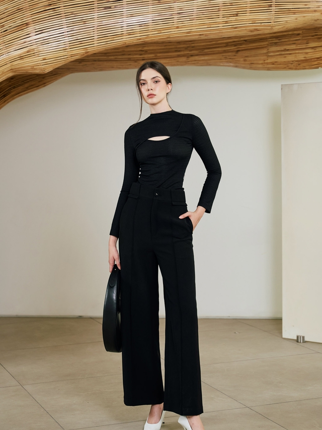 Diện áo cut out cùng quần tối màu, gợi cảm nhưng vẫn thanh lịch- Ảnh 6.