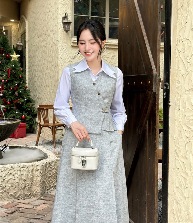 Áo gile và sơ mi, cặp bài trùng cho diện mạo trẻ trung sành điệu- Ảnh 2.