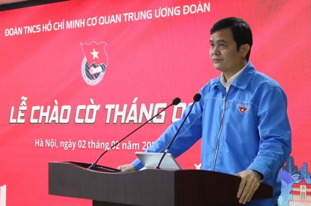 Triển khai nhiều nội dung quan trọng tại Lễ ch&agrave;o cờ th&aacute;ng 2 của T.Ư Đo&agrave;n - Ảnh 1.