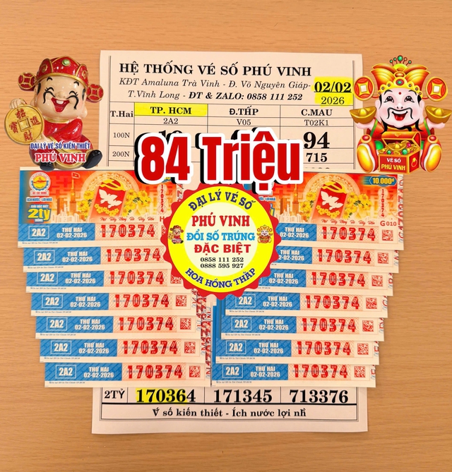 - Ảnh 1. Xổ số miền Nam ngày 2 tháng 2: Khách trúng 98 tờ đài TP.HCM, Cà Mau - Ảnh 1.