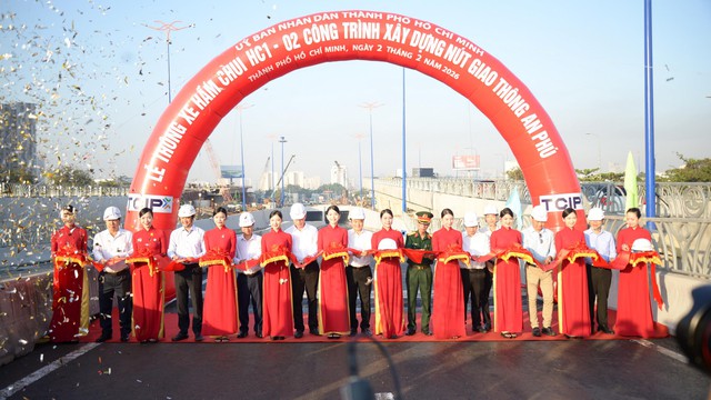 Th&ocirc;ng xe hầm chui lớn nhất n&uacute;t giao An Ph&uacute;, giảm 80% kẹt xe khu Đ&ocirc;ng TP.HCM- Ảnh 1.