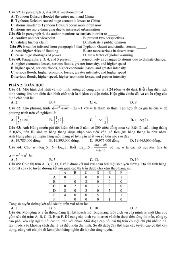 Đề thi mẫu đ&aacute;nh gi&aacute; năng lực ĐH Quốc gia TP.HCM 2026 - Ảnh 11.