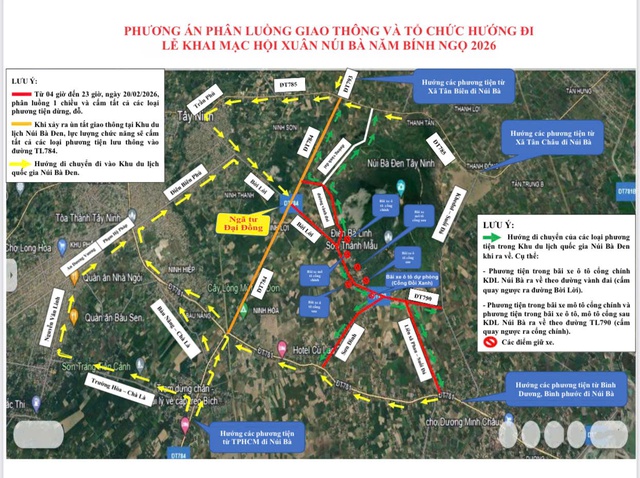 Ph&acirc;n luồng từ xa, đảm bảo an to&agrave;n đường l&ecirc;n n&uacute;i B&agrave; Đen - Ảnh 1.