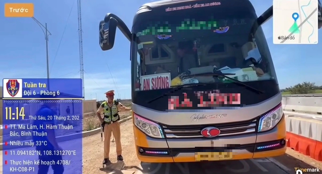 Xe khách 26 chỗ nhồi 34 người trên cao tốc bị CSGT phạt 60 triệu đồng - Ảnh 2.