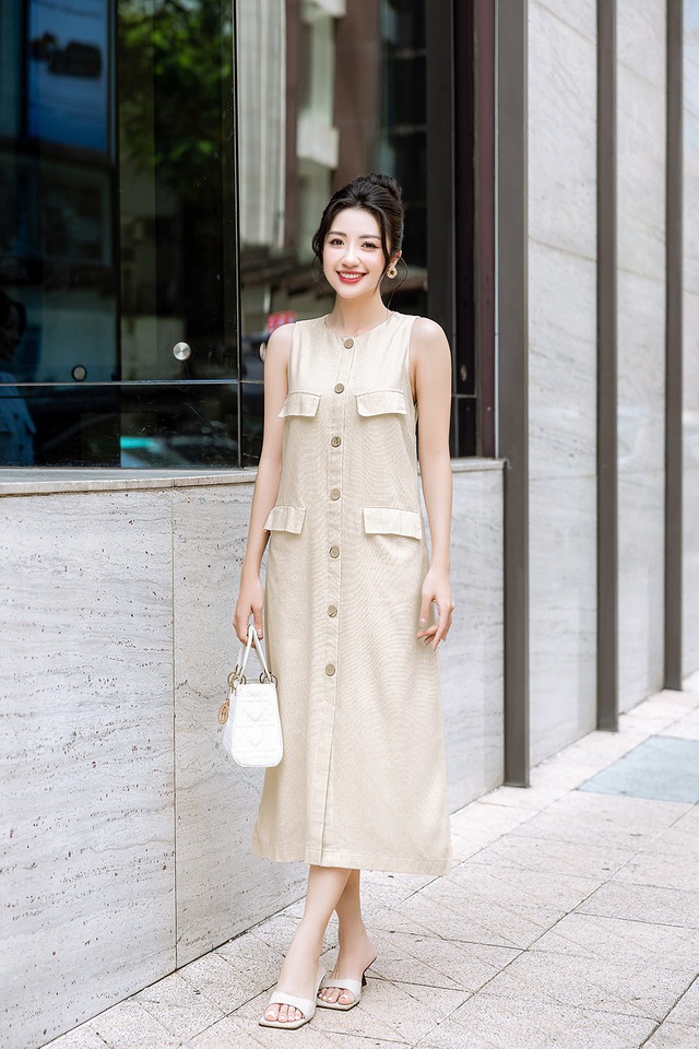 Trang phục vải đũi thoải mái trong phong cách thường ngày- Ảnh 4. Trang phục vải đũi thoải mái trong phong cách thường ngày- Ảnh 4.