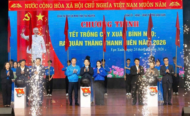 Anh Nguyễn Tường Lâm khởi động Tháng Thanh niên 2026 tại Thái Nguyên đầy khí thế - Ảnh 2. Anh Nguyễn Tường Lâm khởi động Tháng Thanh niên 2026 tại Thái Nguyên đầy khí thế - Ảnh 2.