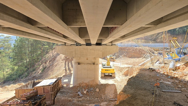 Cận cảnh cầu cạn đèo Mimosa đạt gần 80% sau hơn 50 ngày thi công - Ảnh 4.