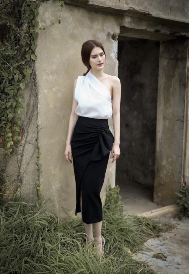 Khoe vai trần gợi cảm đầy tinh tế với áo lệch vai - Ảnh 7.