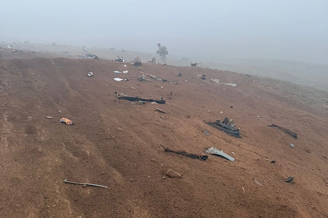 Ch&oacute; sống s&oacute;t kỳ diệu trong vụ rơi trực thăng khiến 15 người chết ở Peru - Ảnh 1.