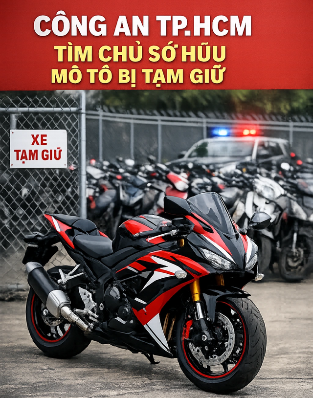 Công an TP.HCM tìm chủ sở hữu 13 mô tô quá hạn tạm giữ - Ảnh 1.
