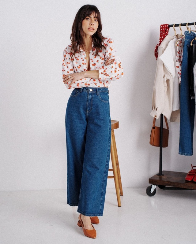 Mùa xuân, mùa diện quần jeans xanh - Ảnh 5.