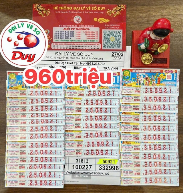 - Ảnh 1. Xổ số miền Nam: Hàng loạt vé trúng đài Trà Vinh, đại lý chờ người lãnh tiền - Ảnh 1.