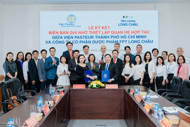 Kết nối nguồn lực y tế dự ph&ograve;ng: Long Ch&acirc;u, Viện Pasteur TP.HCM hợp t&aacute;c chiến lược - Ảnh 1.
