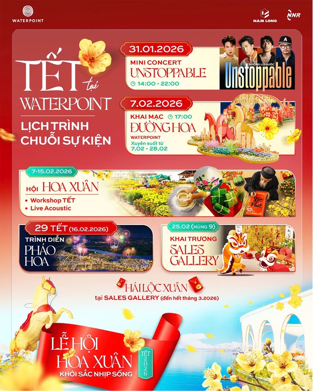 Từ Unstoppable đến Hội hoa xu&acirc;n, Waterpoint khuấy động m&ugrave;a lễ hội tết ph&iacute;a t&acirc;y TP.HCM- Ảnh 4.