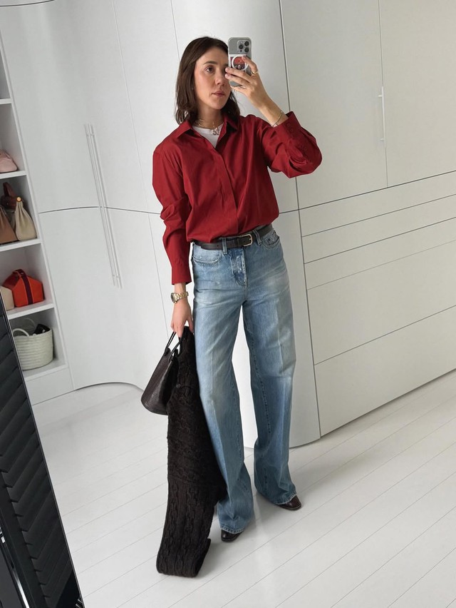 Ngày nào cũng đẹp khi diện quần jeans, sơ mi và blazer- Ảnh 7.