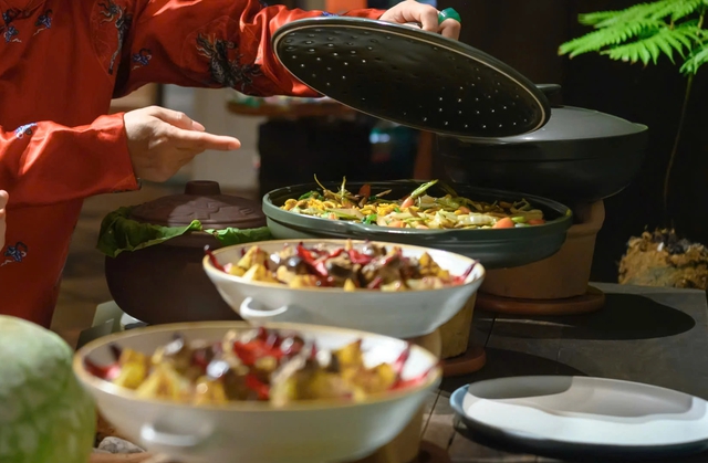 Mỹ vị thực vật mùa đông với mâm cơm muối Huế tỏa sáng - Ảnh 3.