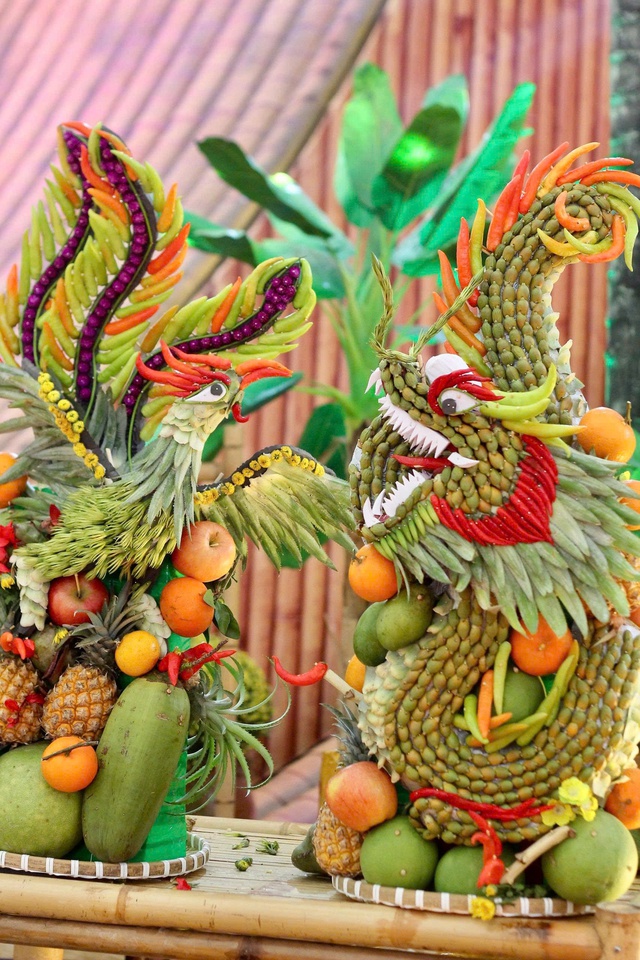 Độc lạ những tác phẩm nghệ thuật tỉa trái cây tại Hội chợ mùa xuân 2026- Ảnh 12.