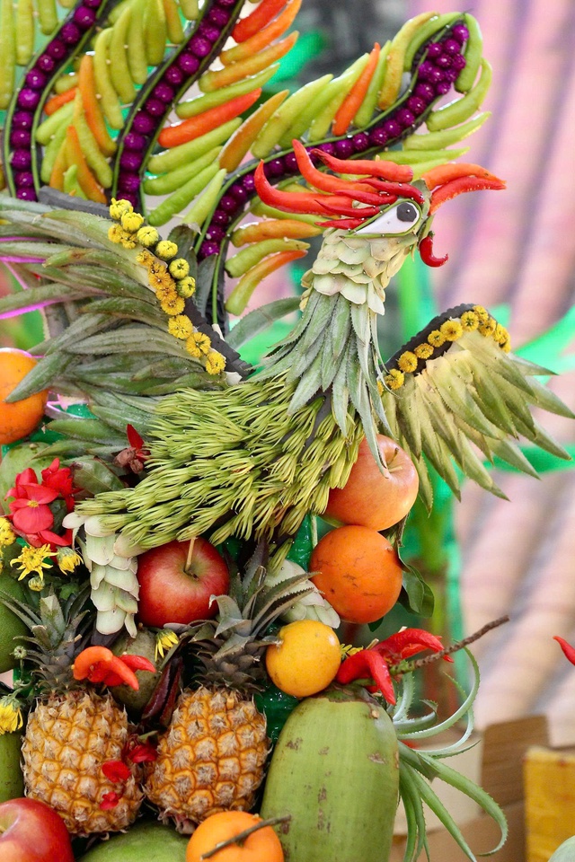 Độc lạ những tác phẩm nghệ thuật tỉa trái cây tại Hội chợ mùa xuân 2026- Ảnh 6.