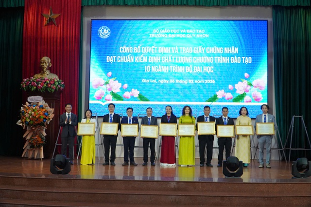 Trường ĐH Quy Nhơn thêm 10 chương trình đạt chuẩn kiểm định chất lượng - Ảnh 1.