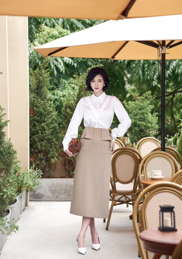 Trang phục tông màu be mang đến vẻ đẹp bền vững- Ảnh 4.