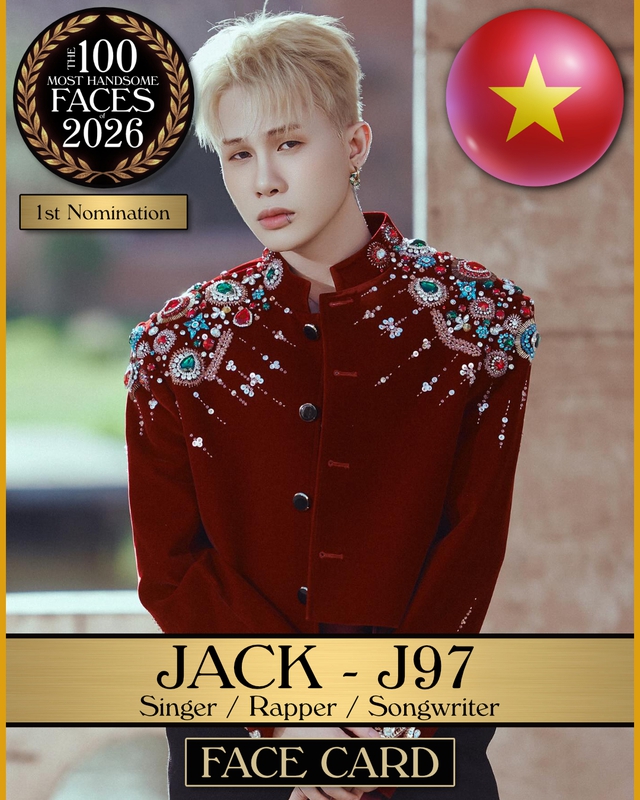 Jack bất ngờ được đề cử 100 gương mặt đẹp trai nhất thế giới - Ảnh 1.