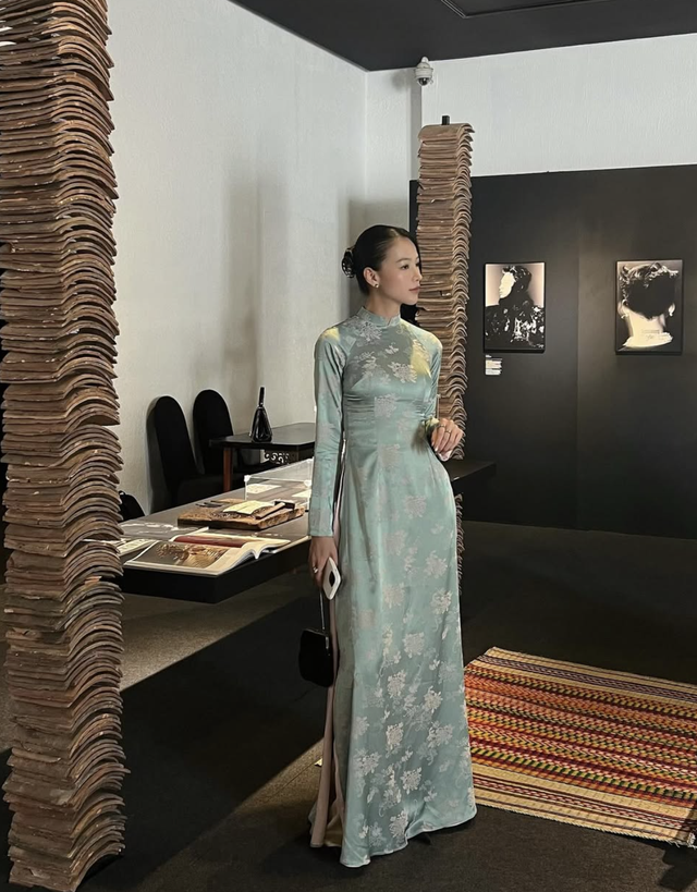 Áo dài xanh lá, lựa chọn mới của vẻ đẹp quốc dân ngày tết- Ảnh 1.