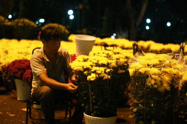 Đ&ecirc;m mưu sinh ở chợ hoa tết  - Ảnh 4.