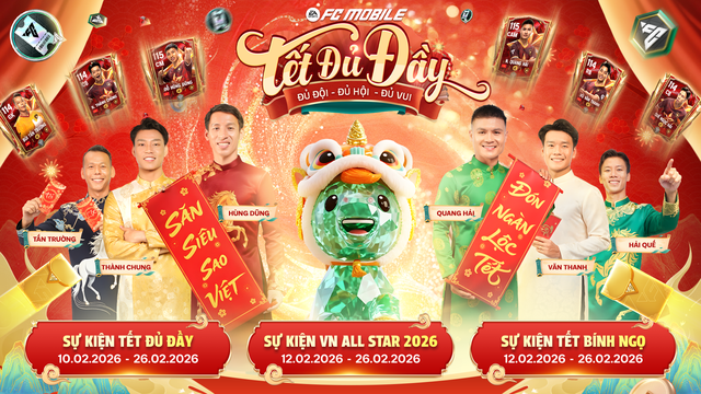 FC Mobile Việt Nam ra mắt đội h&igrave;nh 11 chiến binh Sao V&agrave;ng đ&oacute;n Tết đủ đầy - Ảnh 4.