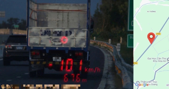 H&agrave;ng chục &ocirc; t&ocirc; chạy qu&aacute; tốc độ tr&ecirc;n cao tốc Cần Thơ - Hậu Giang- Ảnh 2.