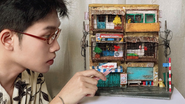 Công trình tí hon từ vật liệu đơn giản của chàng trai Sài Gòn gây sốt mạng xã hội - Ảnh 1. Công trình tí hon từ vật liệu đơn giản của chàng trai Sài Gòn gây sốt mạng xã hội - Ảnh 1.