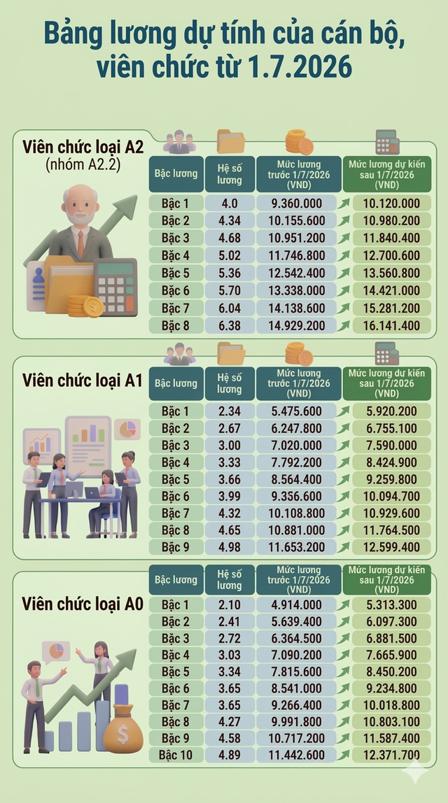 Lương vi&ecirc;n chức được t&iacute;nh thế n&agrave;o nếu lương cơ sở tăng từ 1.7?- Ảnh 2.