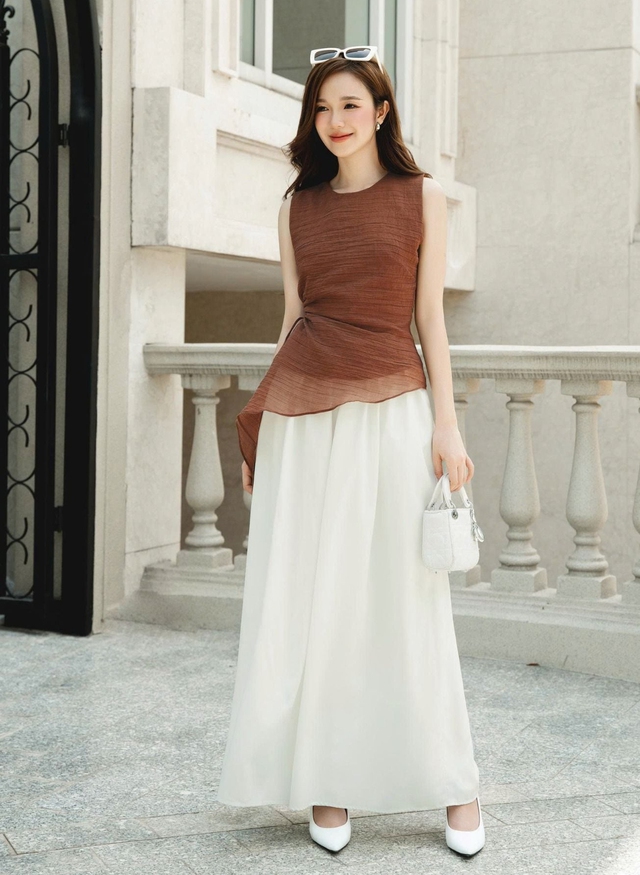 Bản phối váy dài và áo cách điệu trẻ trung - Ảnh 4.