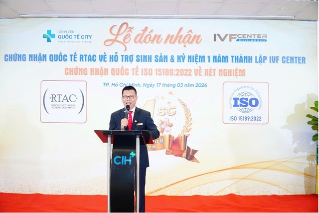 BV Quốc tế City đạt chứng nhận quốc tế: RTAC về IVF v&agrave; ISO về x&eacute;t nghiệm - Ảnh 2.