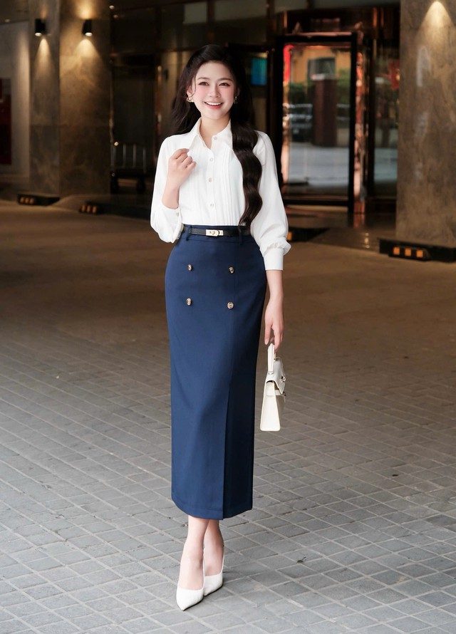 Diện áo sơ mi lụa ít nhăn, tăng vẻ chỉn chu nơi công sở- Ảnh 8.