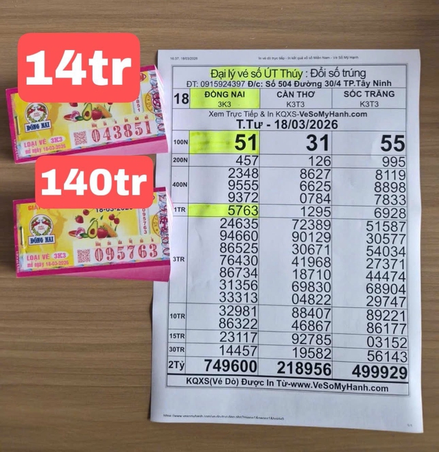 Xổ số miền Nam ng&agrave;y 18 th&aacute;ng 3: Cọc v&eacute; tr&uacute;ng đ&agrave;i Đồng Nai xuất hiện  - Ảnh 1.