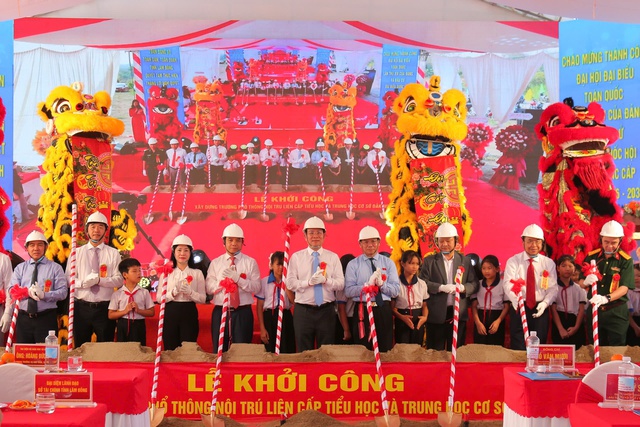 L&acirc;m Đồng khởi c&ocirc;ng 3 trường nội tr&uacute; li&ecirc;n cấp cho học sinh v&ugrave;ng bi&ecirc;n giới- Ảnh 1.