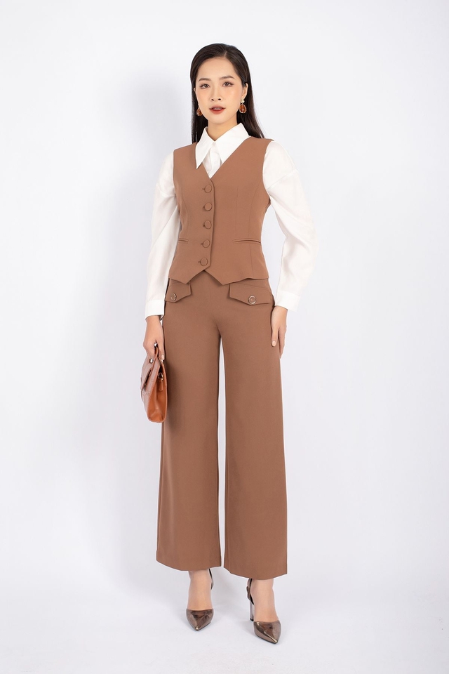 Phối áo sơ mi cùng gile, công thức 'vàng' cho phong cách thanh lịch- Ảnh 5.