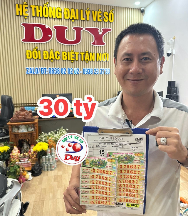 Xổ số miền Nam: Kh&aacute;ch Vĩnh Long tr&uacute;ng độc đắc 30 tỉ, nhận chuyển khoản tiết kiệm - Ảnh 1.