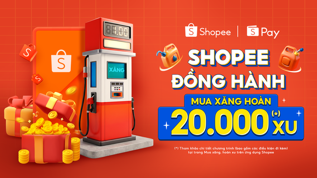 Shopee đồng h&agrave;nh c&ugrave;ng người d&ugrave;ng với chương tr&igrave;nh 'Mua xăng ho&agrave;n 20.000 xu'- Ảnh 1.
