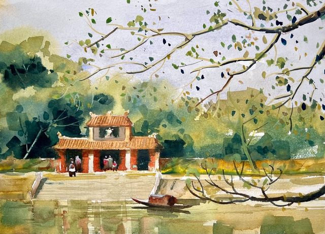 Ngôi chùa có bức tranh trần khổng lồ - Ảnh 1. Ngôi chùa có bức tranh trần khổng lồ - Ảnh 1.