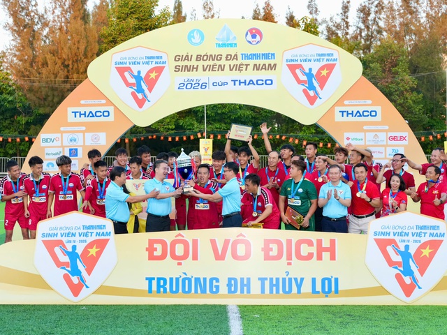 Trường ĐH Thủy lợi 4-0 Trường ĐH C&ocirc;ng nghiệp TP.HCM: Lần đầu đăng quang - Ảnh 1.
