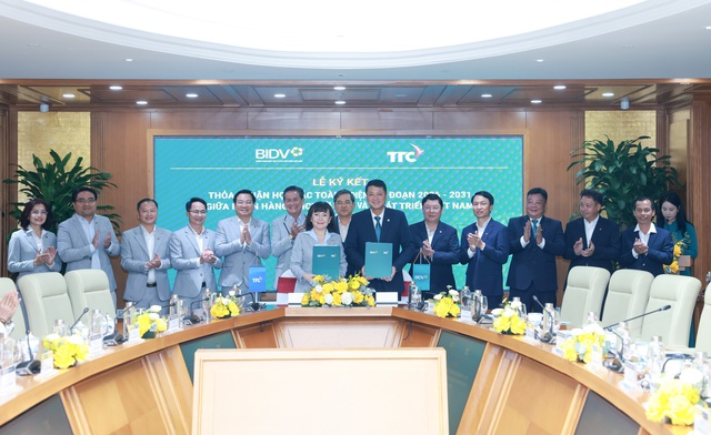 Tập đo&agrave;n TTC v&agrave; BIDV tăng cường hợp t&aacute;c, th&uacute;c đẩy ph&aacute;t triển bền vững - Ảnh 1.
