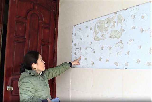 Thi c&ocirc;ng đường l&agrave;m nứt nh&agrave; d&acirc;n, 3 năm chưa bồi thường - Ảnh 2.