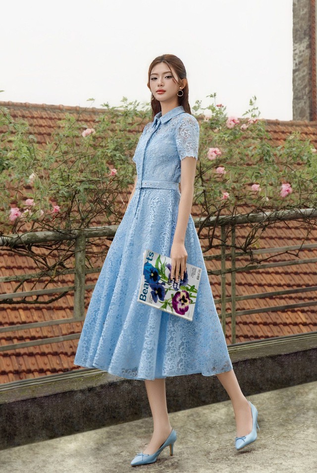 Đơn giản mà đẹp, sang với váy sơ mi họa tiết - Ảnh 3.