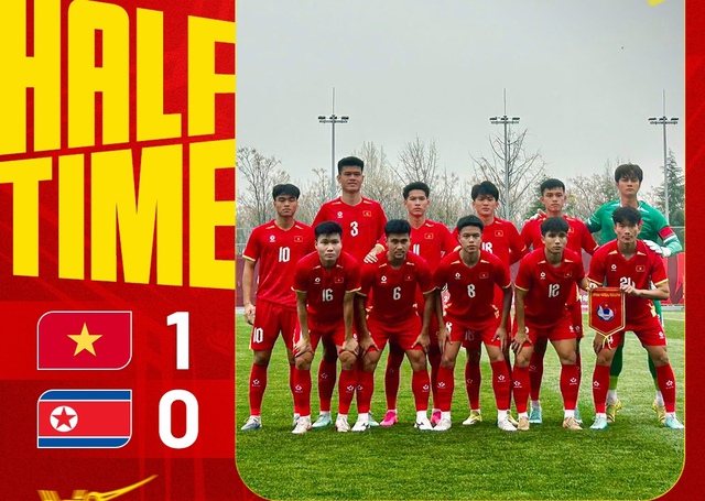 Sao trẻ HAGL ra mắt ghi b&agrave;n gi&uacute;p U.23 Việt Nam h&ograve;a U.23 Triều Ti&ecirc;n: VFF v&agrave; bầu Đức c&ugrave;ng vui!- Ảnh 1.