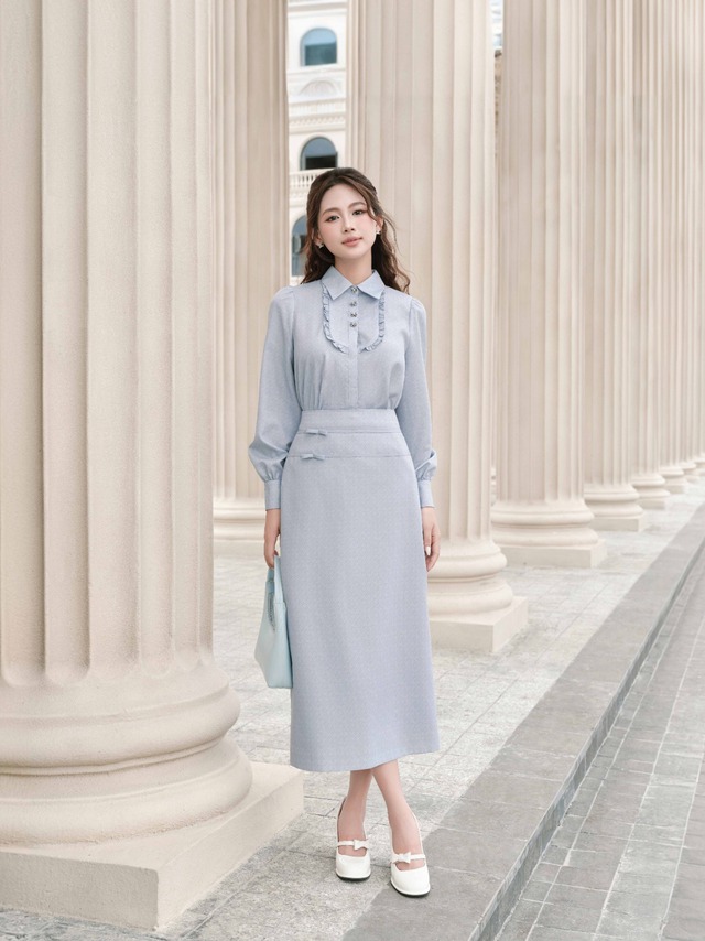 Mặc đơn sắc chuẩn 'gu' để đẹp bất chấp thời gian- Ảnh 5. Mặc đơn sắc chuẩn 'gu' để đẹp bất chấp thời gian- Ảnh 5.