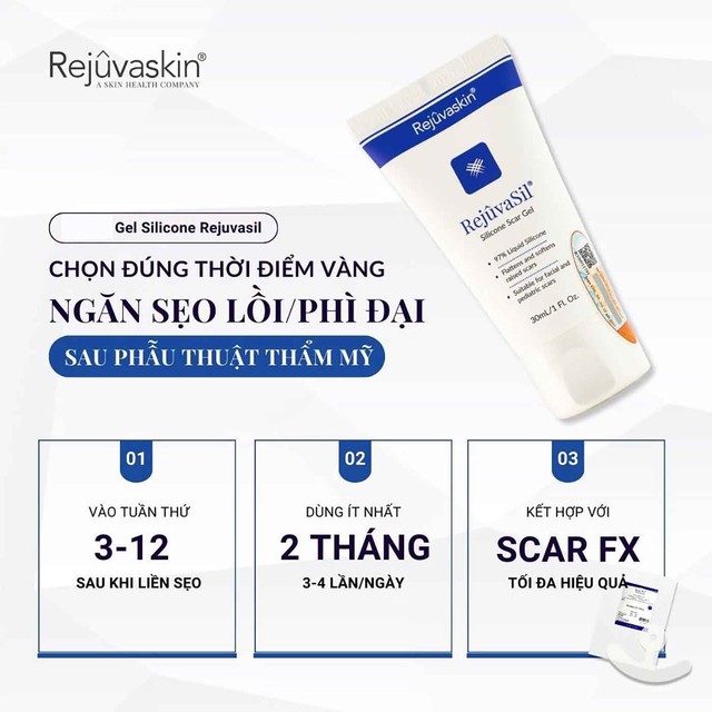 Hướng dẫn sử dụng kem l&agrave;m mờ sẹo lồi Rejuvasil chuẩn y khoa hiệu quả 4 tuần - Ảnh 1.